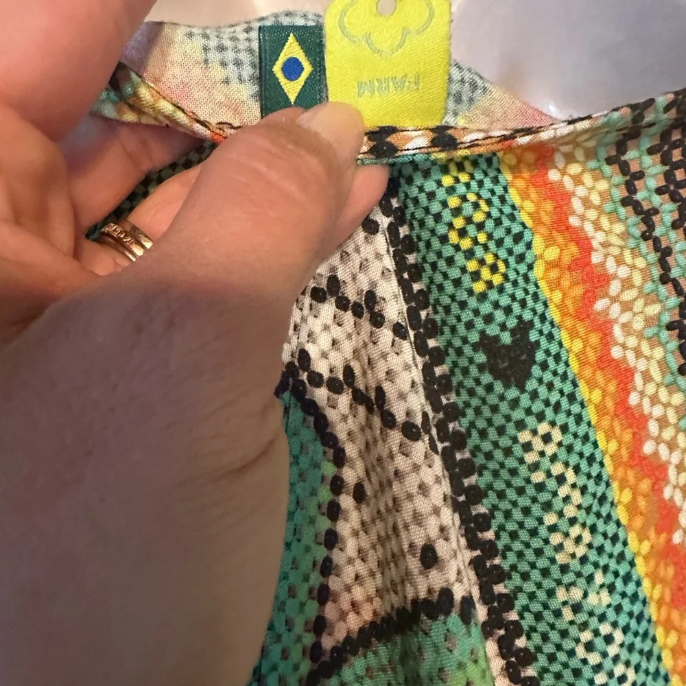 Farm Rio Colorful Geometric Pattern Dress. Size M - Picture 5 of 5